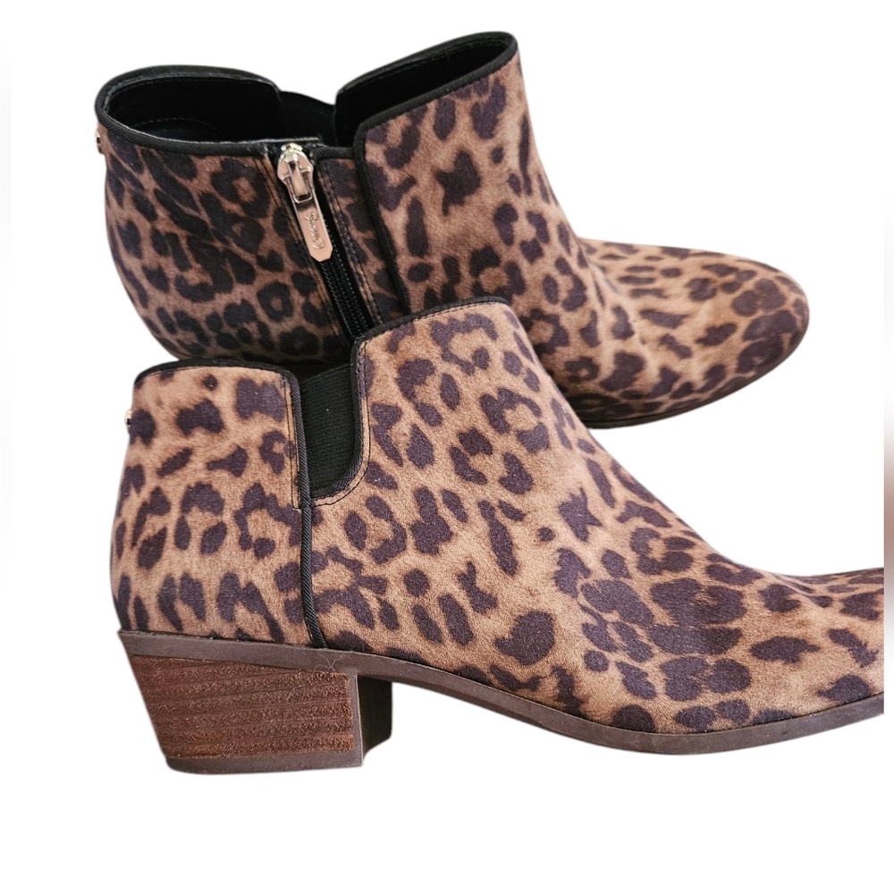 Sam Edelman Circus Preston Leopard Print Ankle Booties 9.5